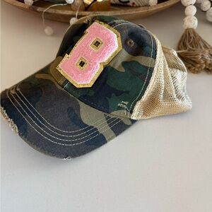 Judith March Camo and Pink Patch Hat